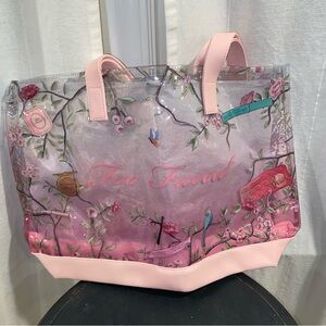 Too Faced Pink Floral Tote Bag